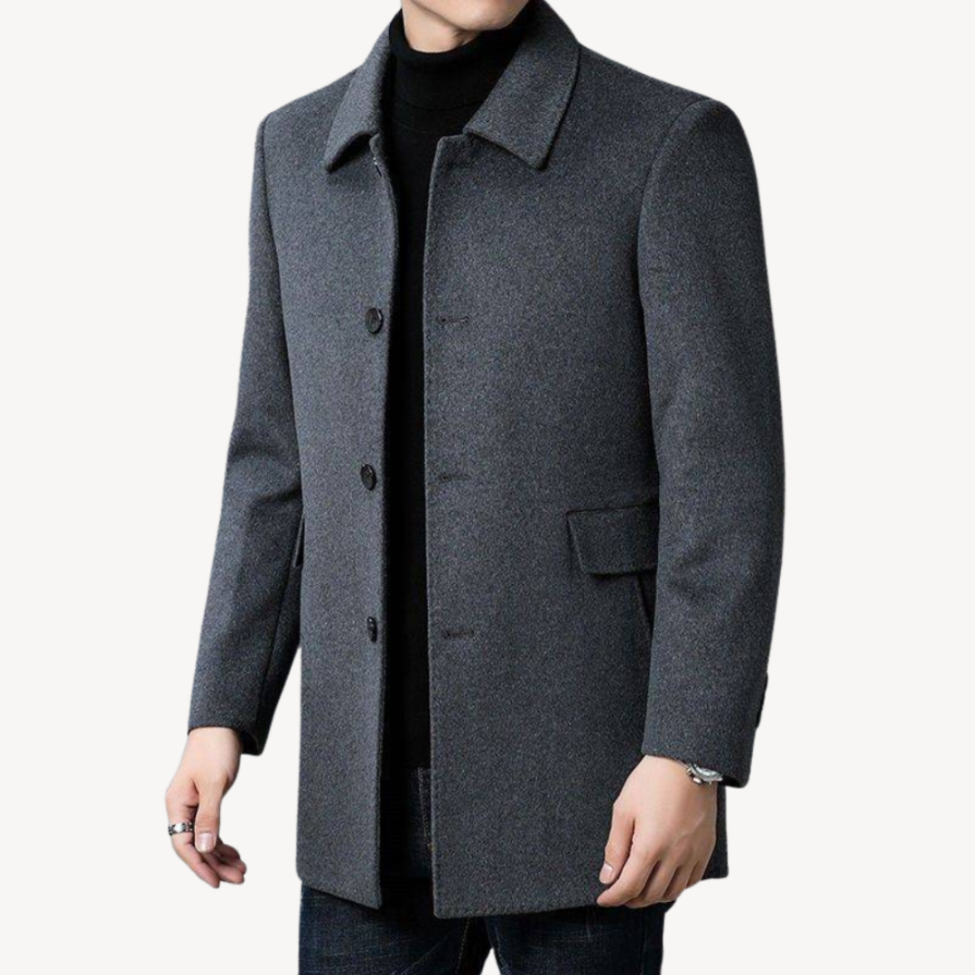 Men's Wool Blend Coat | Loravelle