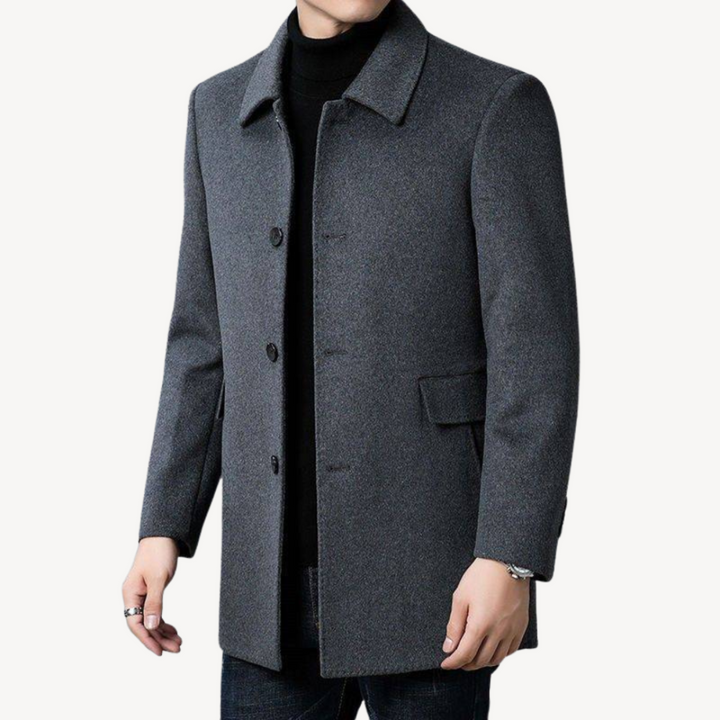 Men's Wool Blend Coat | Loravelle