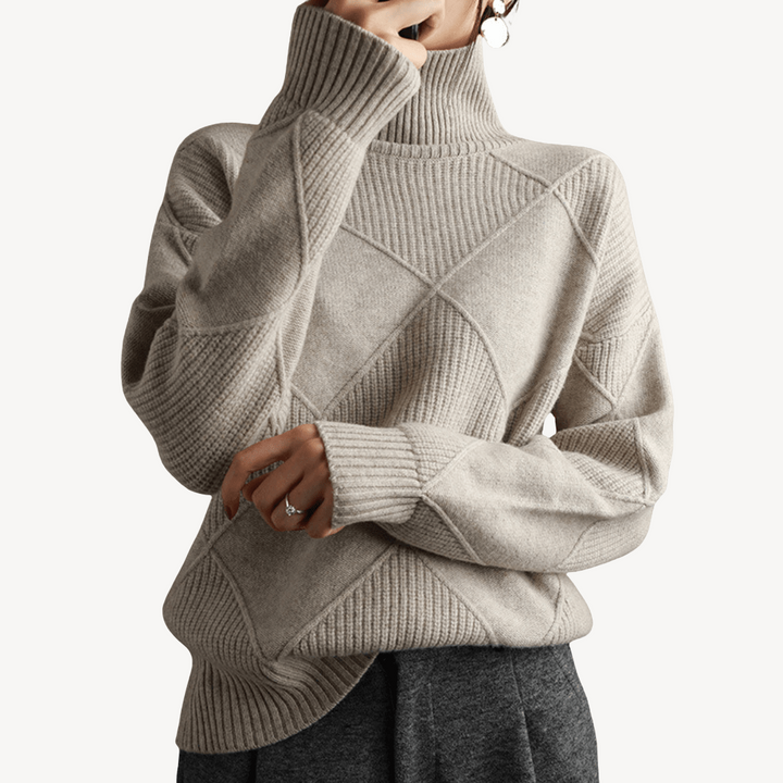 Women's Knit Turtleneck Sweater | Loravelle