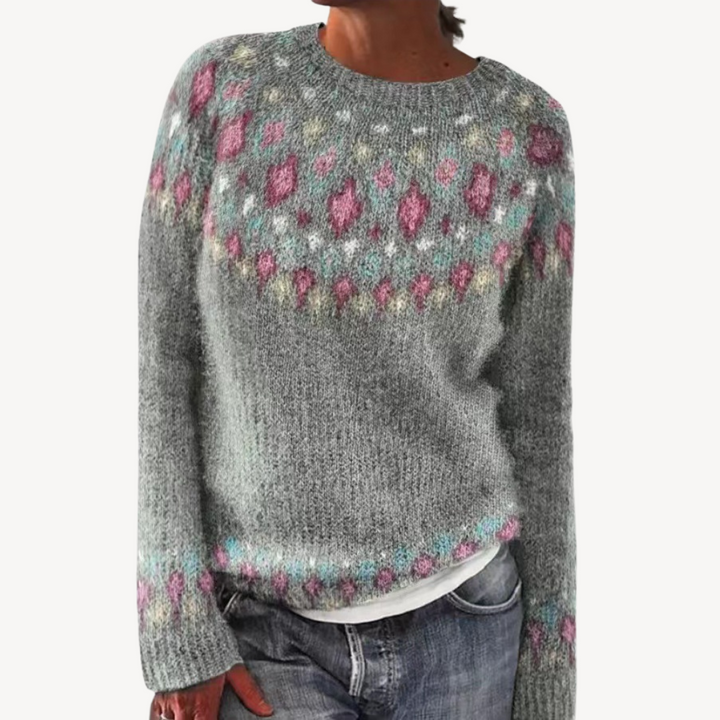 Embroidered Floral Sweater for Women | Loravelle