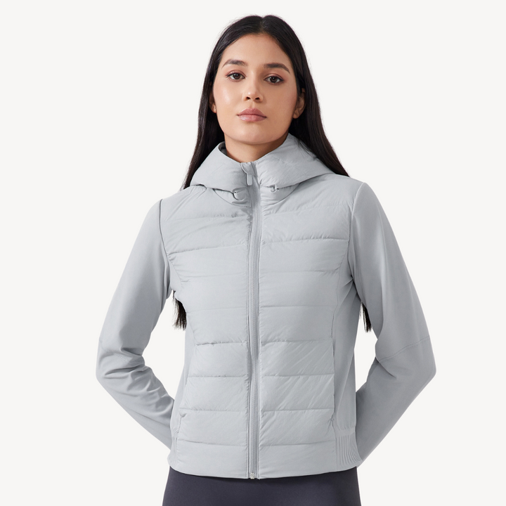 Women’s Hybrid Puffer Hoodie Jacket | Loravelle