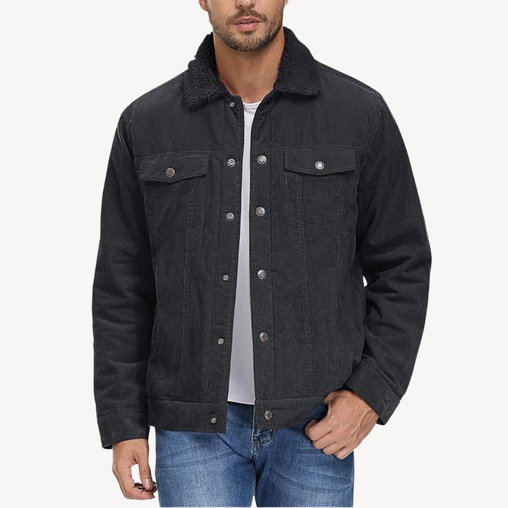 Men's Sherpa Lined Corduroy Jacket | Loravelle