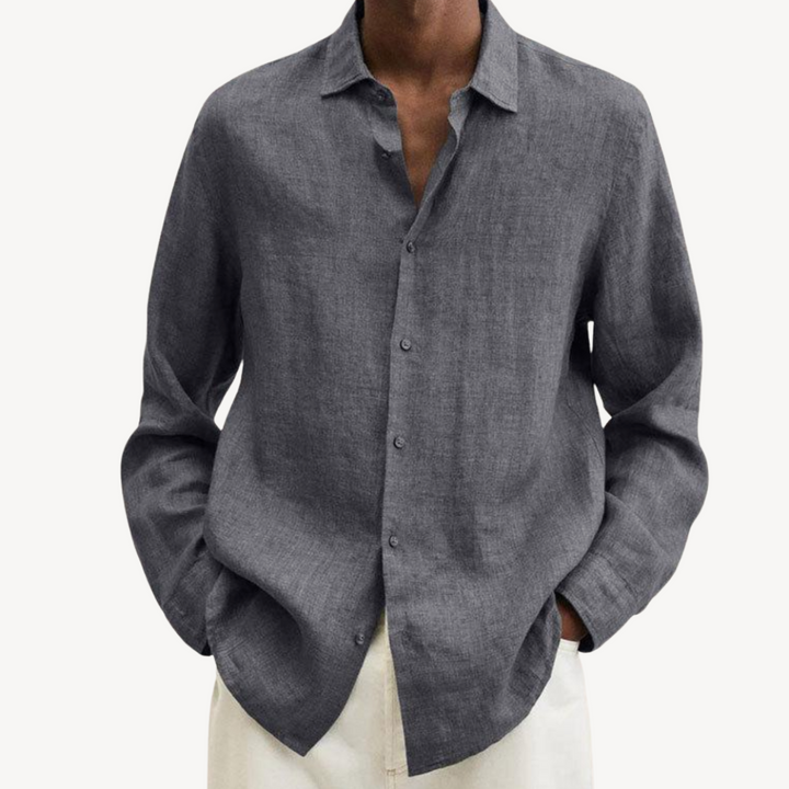 Linen Button-Up Shirt for Men | Loravelle