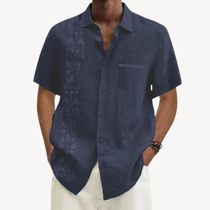 Men's Linen Guayabera Shirt | Loravelle