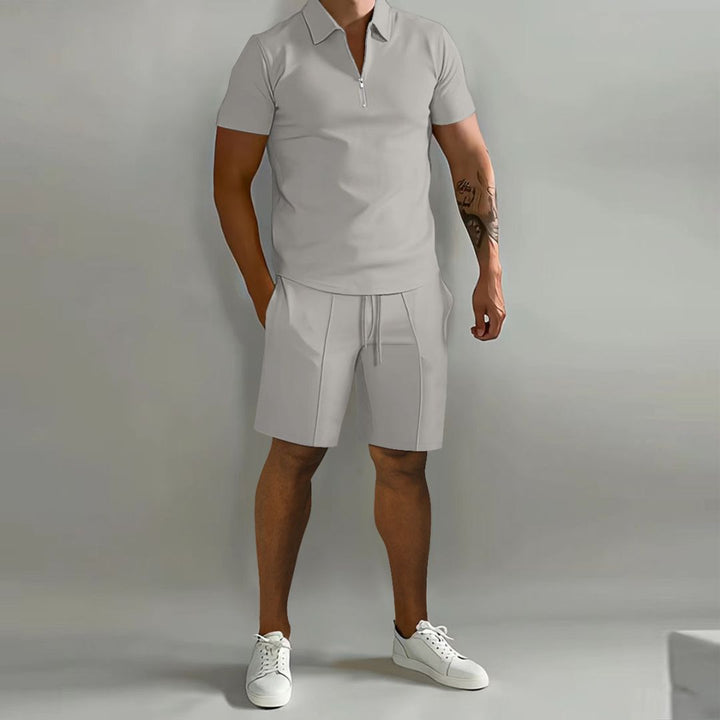 Knit Polo Shirt & Shorts Set Men | Loravelle