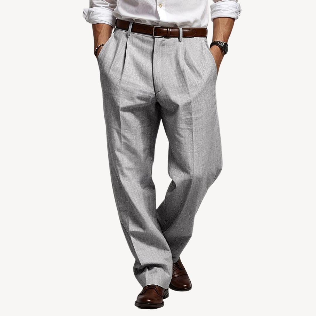 Men's Pleated Dress Pants | Loravelle