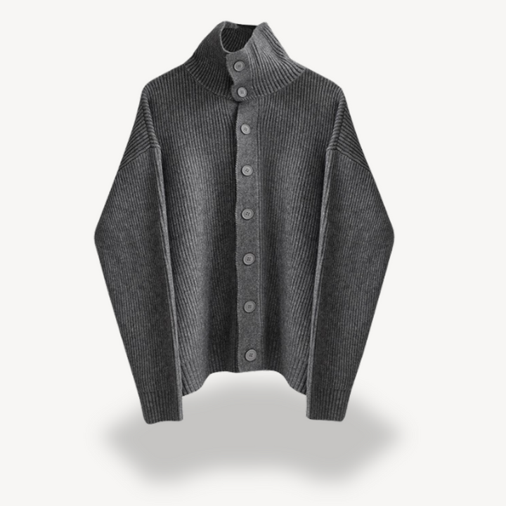 Ribbed Knit Button Cardigan for Men | Loravelle