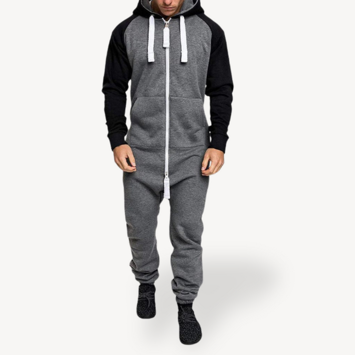 Men’s Zip-Up Hoodie Jumpsuit | Loravelle