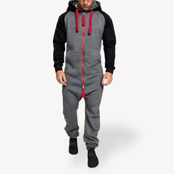 Men’s Zip-Up Hoodie Jumpsuit | Loravelle
