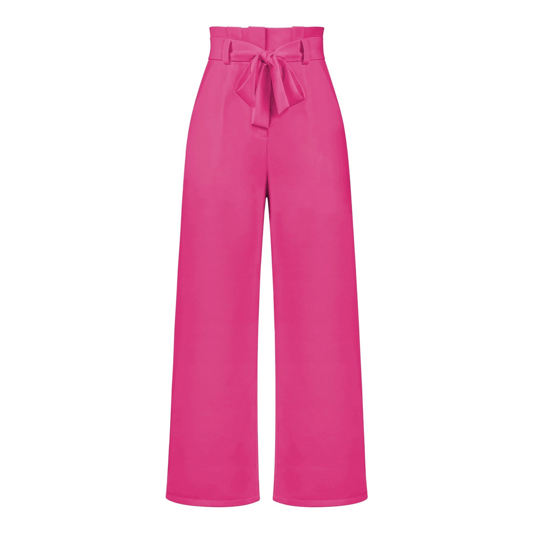 Tie Waist High-Waisted Trousers for women | Loravelle