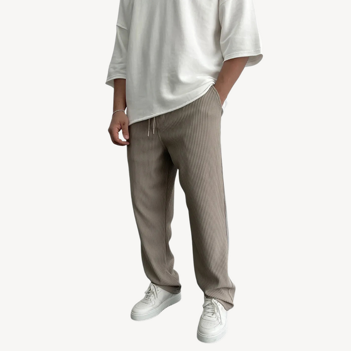 Men's Ribbed Drawstring Pants | Loravelle