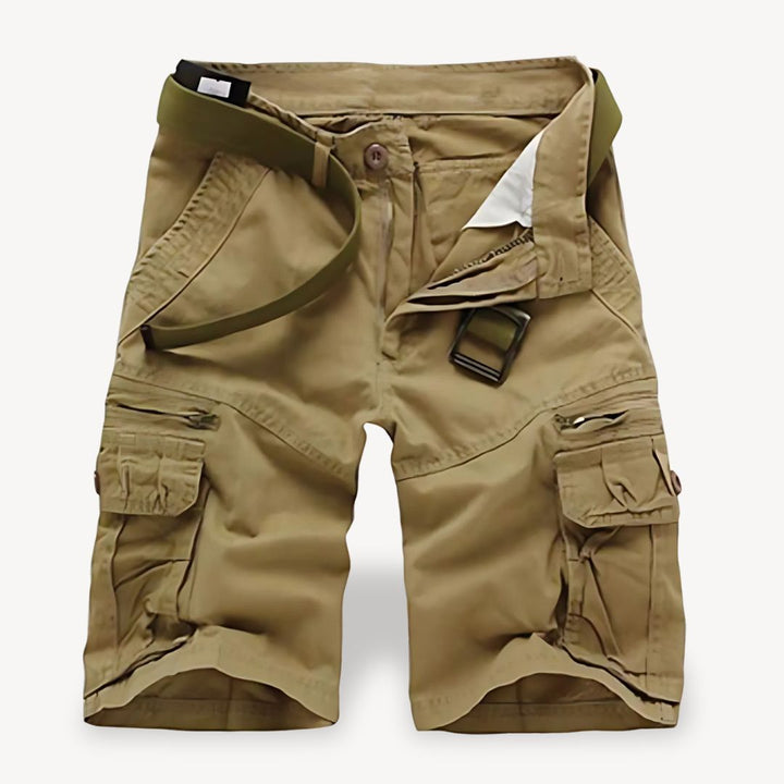 Men's Twill Belted Cargo Shorts | Loravelle