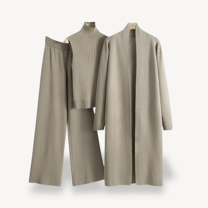 Women’s Ribbed Knit 3-Piece Set | Loravelle