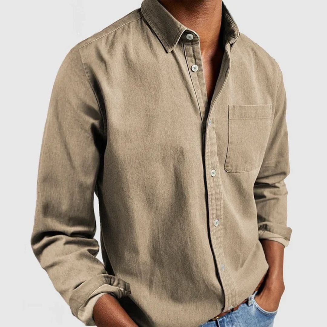 Cotton Long Sleeve Shirt Men | Loravelle