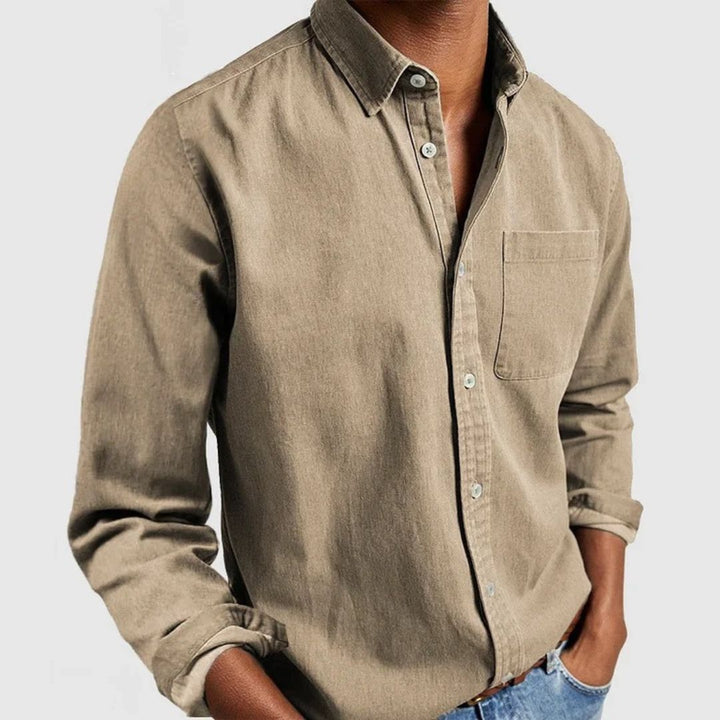 Cotton Long Sleeve Shirt Men | Loravelle
