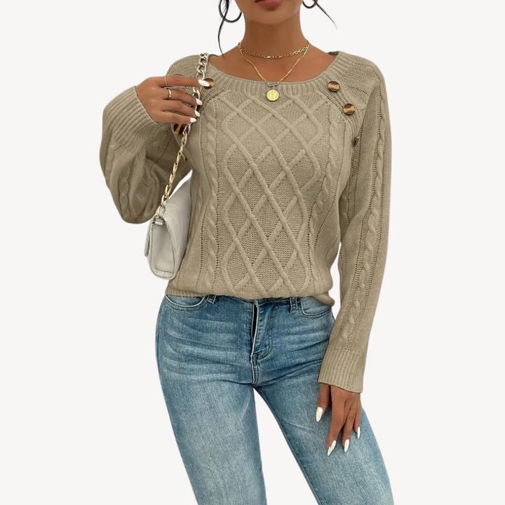 Women’s Button Detail Sweater | Loravelle