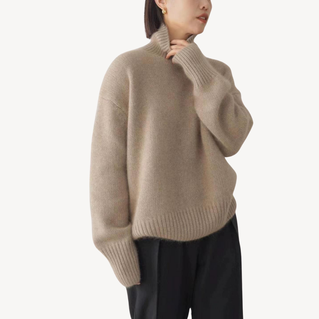 Women’s Soft Knit Fabric Turtleneck Sweater | Loravelle