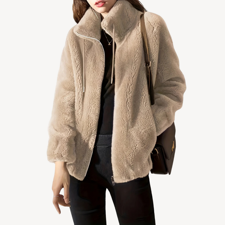 Women’s Faux Fur Zip-Up Jacket | Loravelle