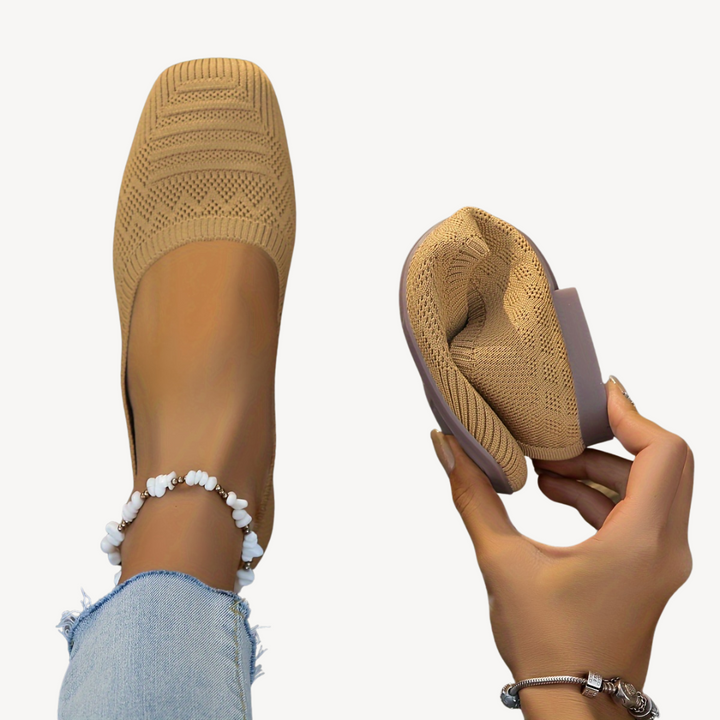Women's Orthopedic Square Toe Flats | Loravelle