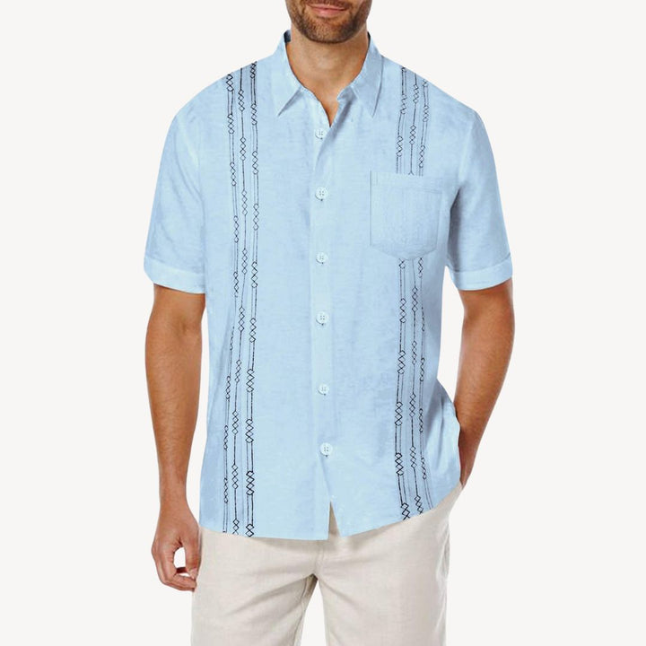 Men's Linen Guayabera Shirt | Loravelle