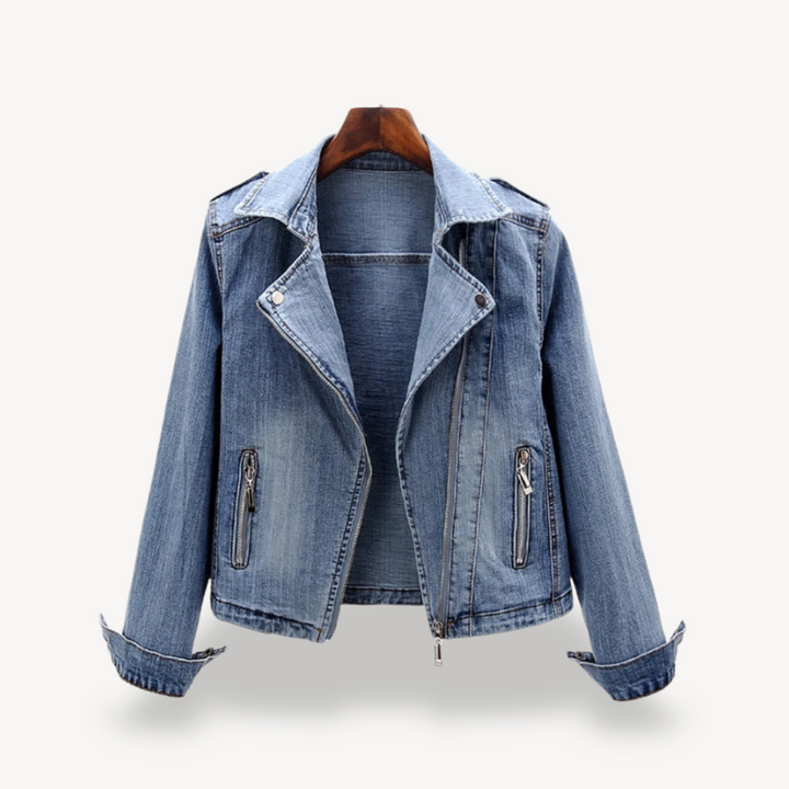 Denim Biker Jacket for Women | Loravelle
