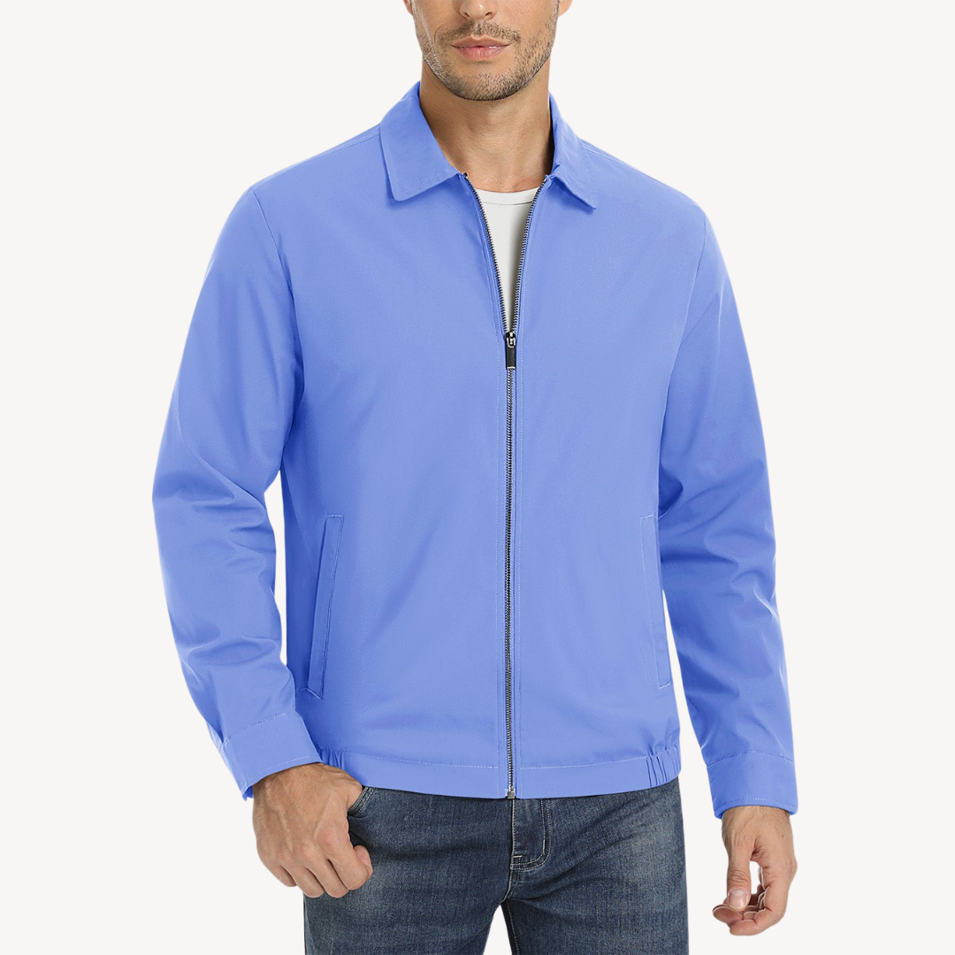 Men's Full-Zip Bomber Jacket with Pockets | Loravelle