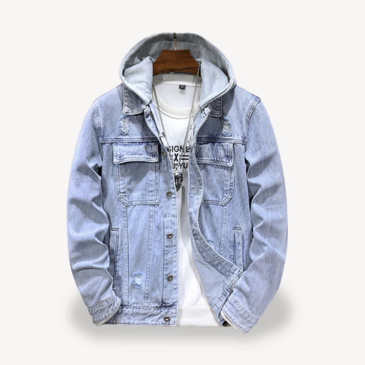 Denim Hoodie Jacket for Men | Loravelle