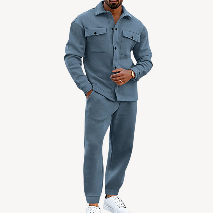 Men's Casual Zip-Up Jacket and Jogger Set | Loravelle