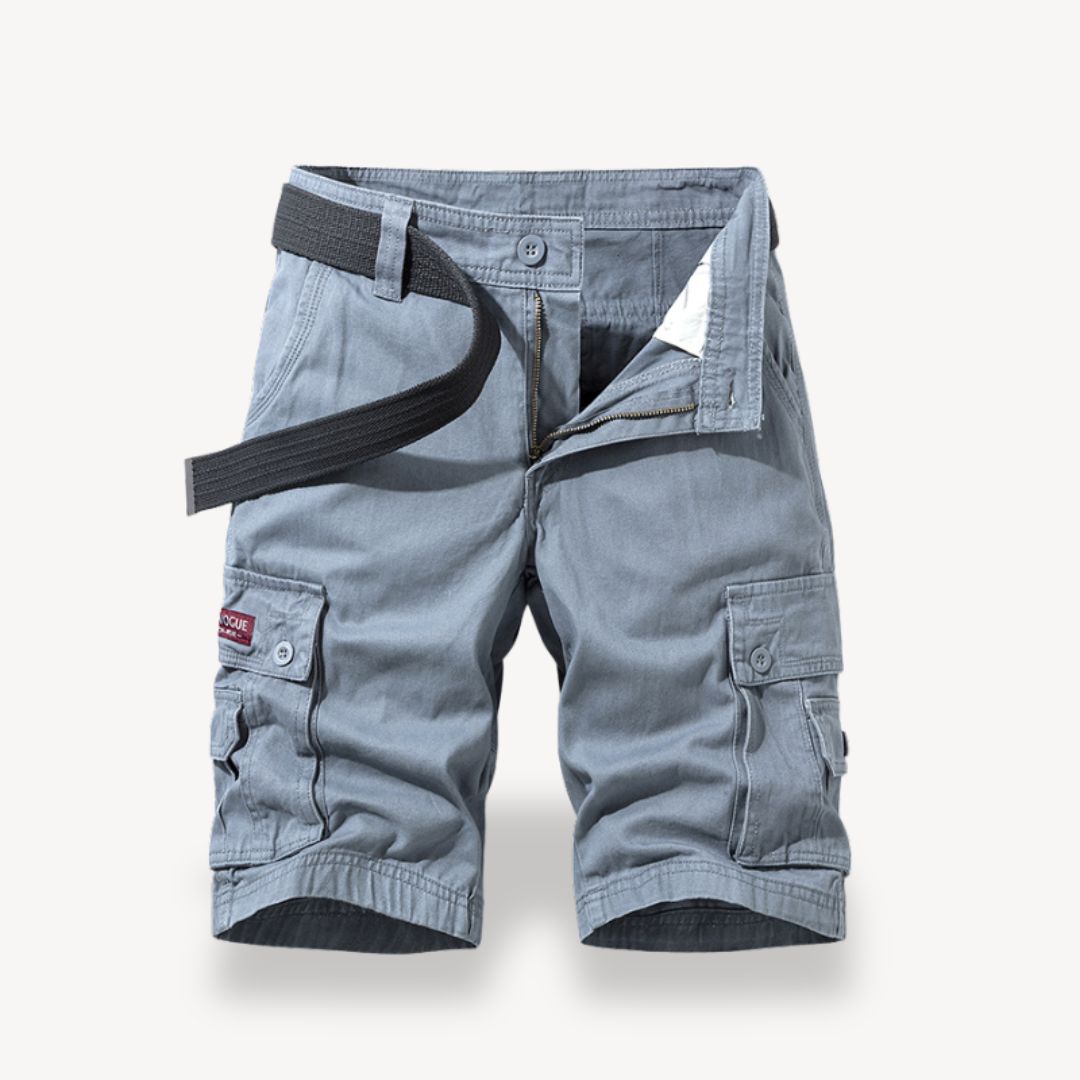 Men's Twill Belted Cargo Shorts | Loravelle