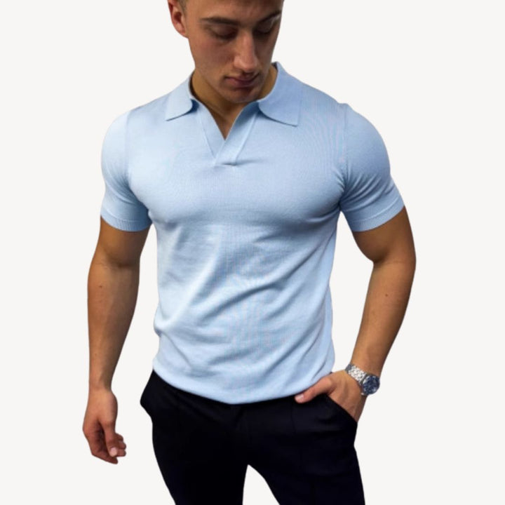 Men's Knit Polo Shirt Casual | Loravelle