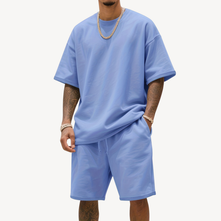 Men's Cotton Blend Short Set | Loravelle