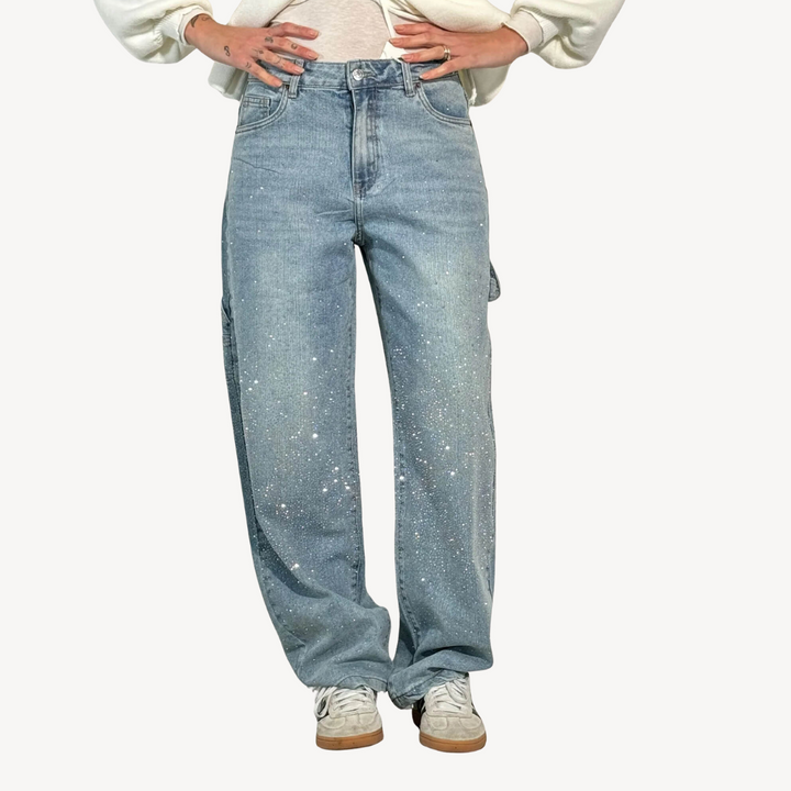 Starry Cargo Jeans for Women | Loravelle