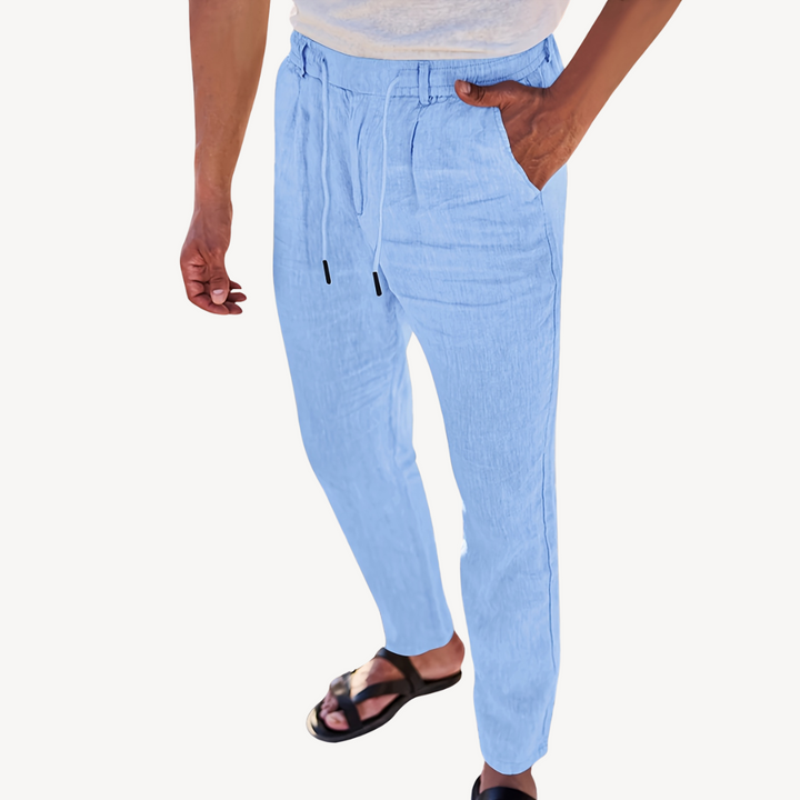 Men’s Linen Drawstring Pants – Casual Lightweight Trousers | Loravelle