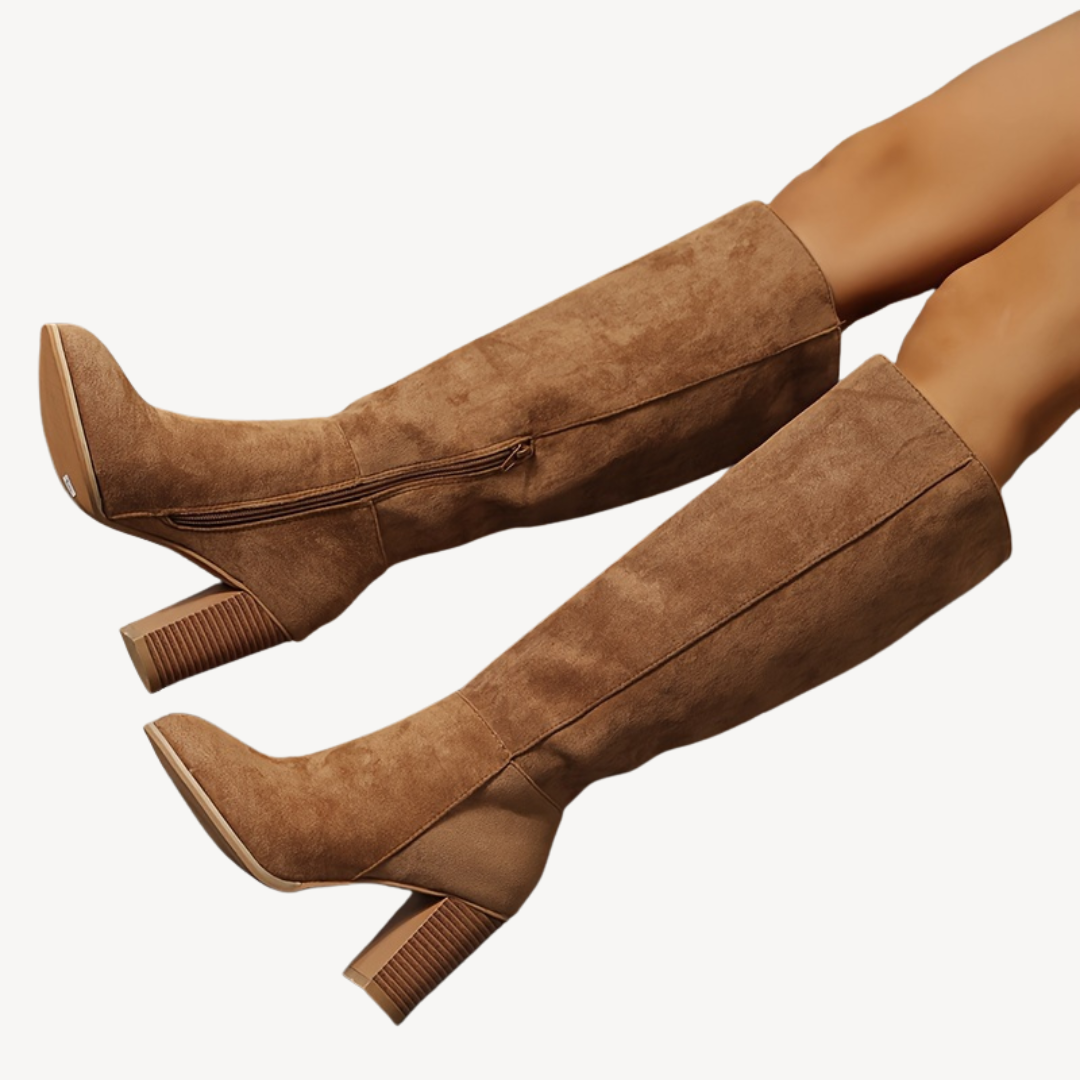 Orthopedic High Heeled Knee-High Boots | Loravelle