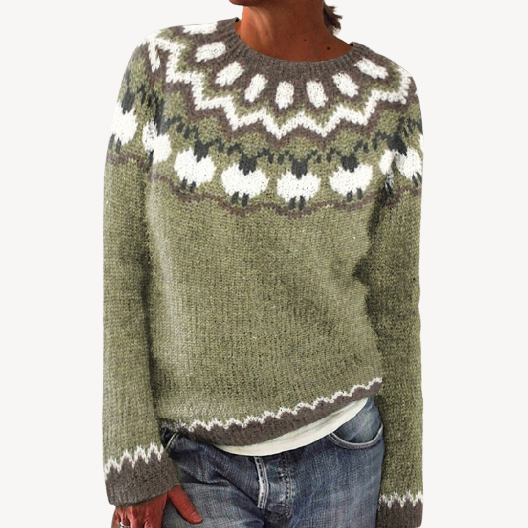 Embroidered Floral Sweater for Women | Loravelle