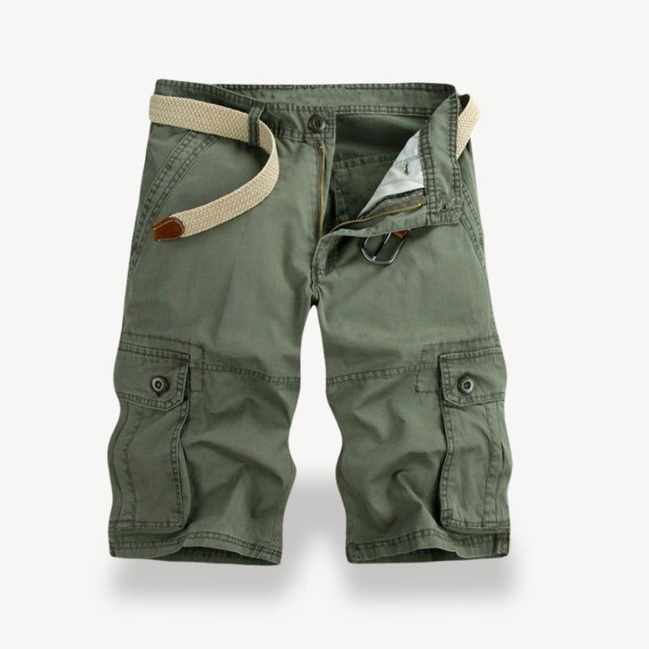 Men's Twill Belted Cargo Shorts | Loravelle