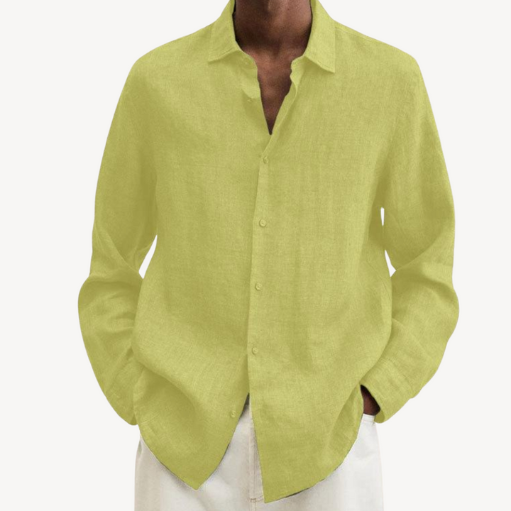Linen Button-Up Shirt for Men | Loravelle