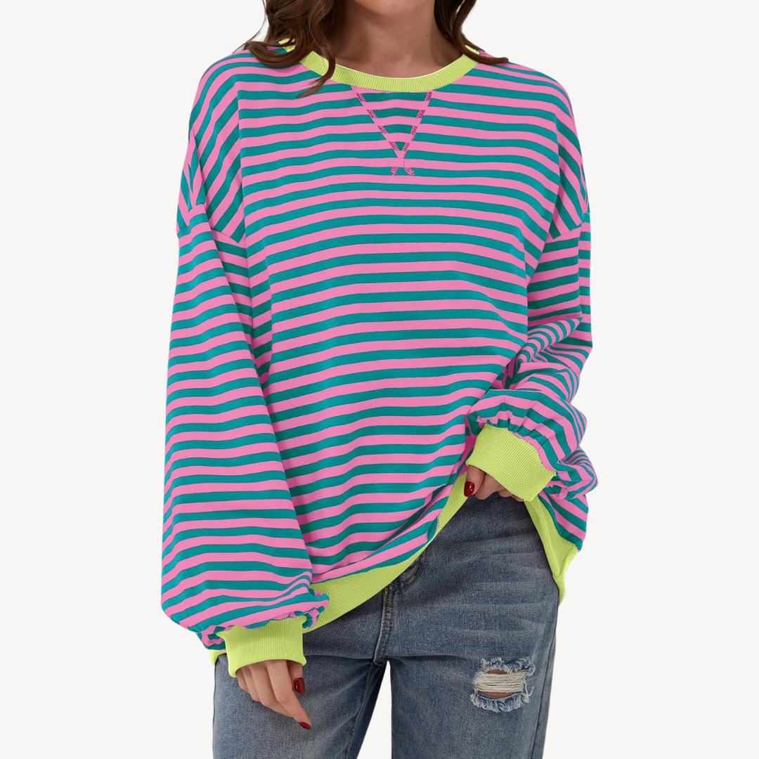 Women's Striped Long Sleeve Top | Loravelle