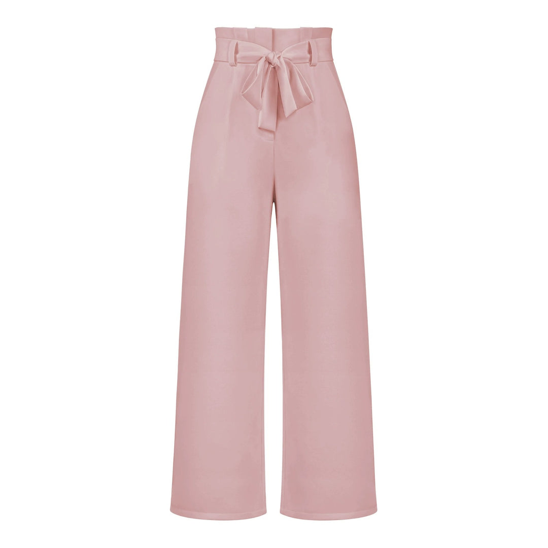 Tie Waist High-Waisted Trousers for women | Loravelle