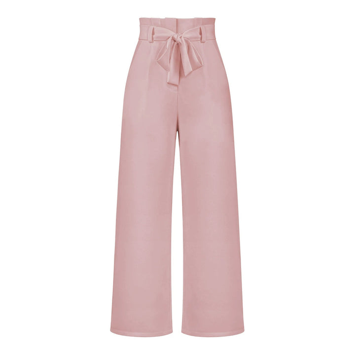 Tie Waist High-Waisted Trousers for women | Loravelle