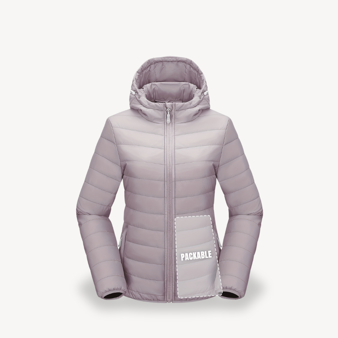 Women’s Packable Puffer Jacket with Hood | Loravelle