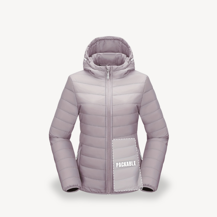 Women’s Packable Puffer Jacket with Hood | Loravelle