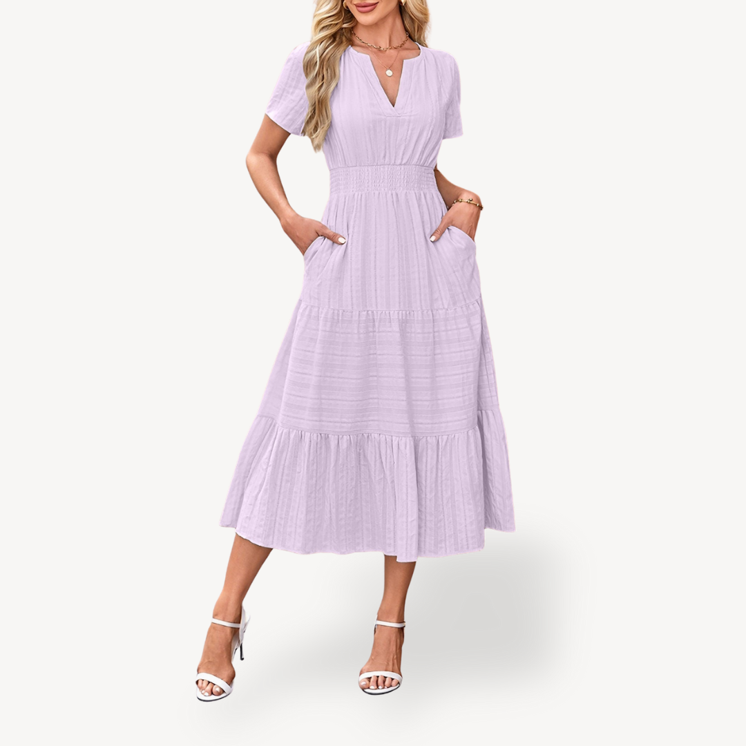 Tiered Midi Dress for Women | Loravelle