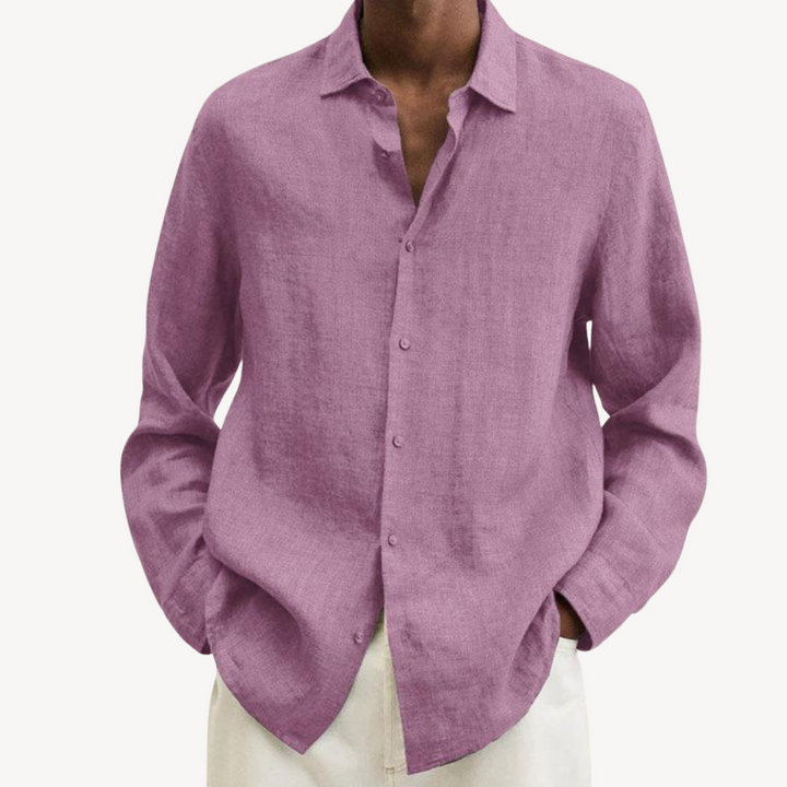 Linen Button-Up Shirt for Men | Loravelle