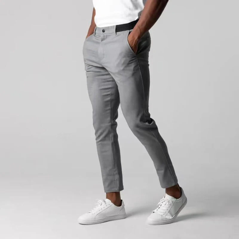 Loravelle | Men's Slim-Fit Chino Pants - Stretch Cotton - Casual Wear