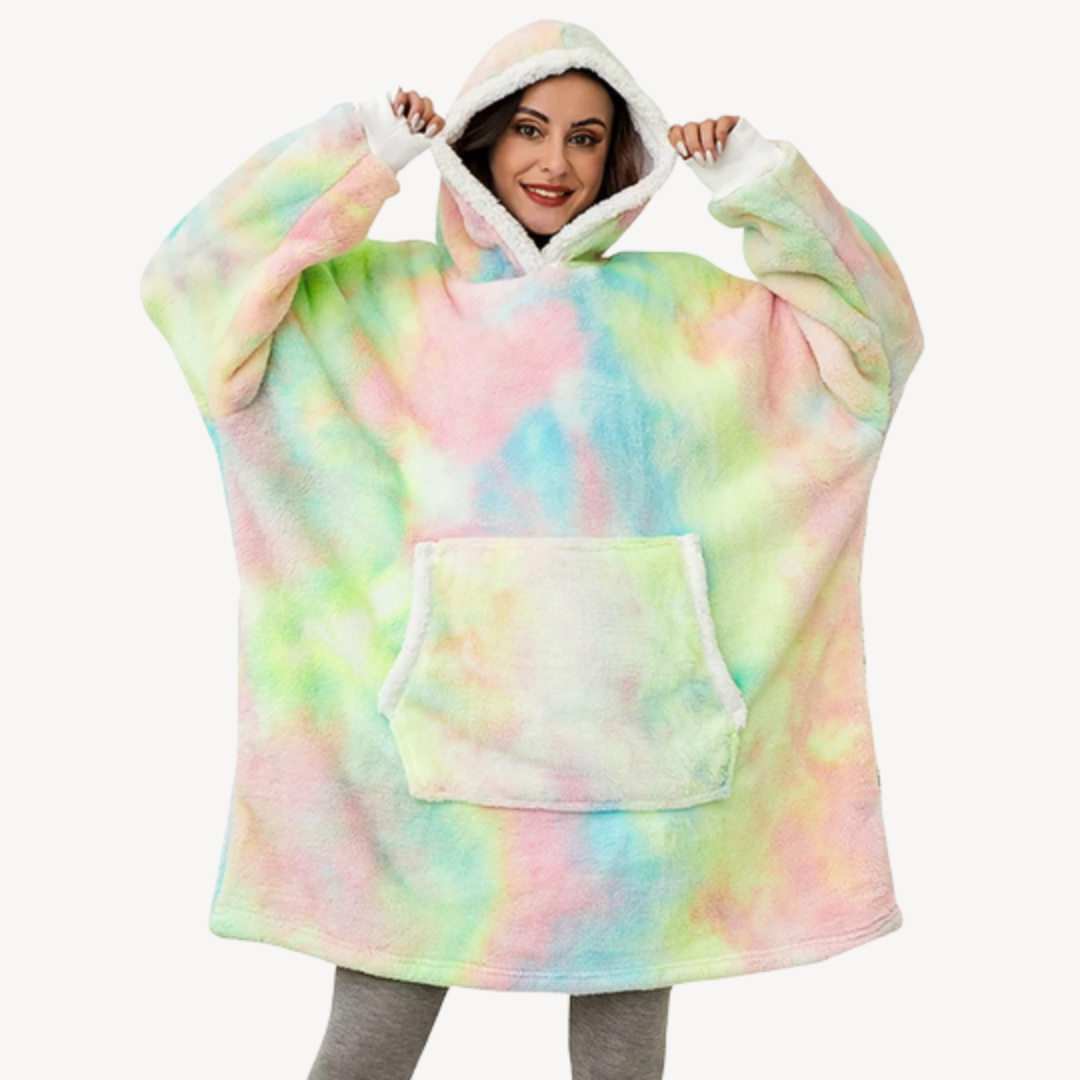 Oversized Tie-Dye Hoodie Blanket | Loravelle