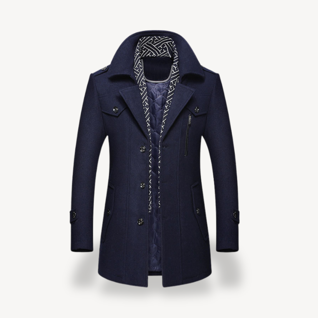 Men's Peacoat with Fleece Lining | Loravelle