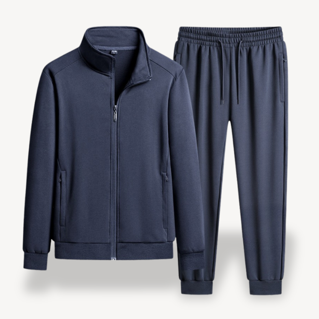 Men’s Cotton Zipper Tracksuit Set | Loravelle