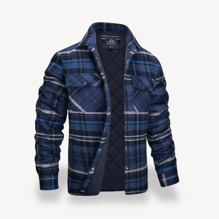 Plaid Fleece Lined Jacket for Men | Loravelle