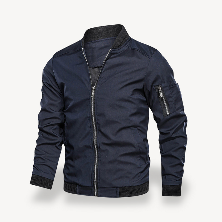 Men’s Zipper Closure Bomber Jacket | Loravelle